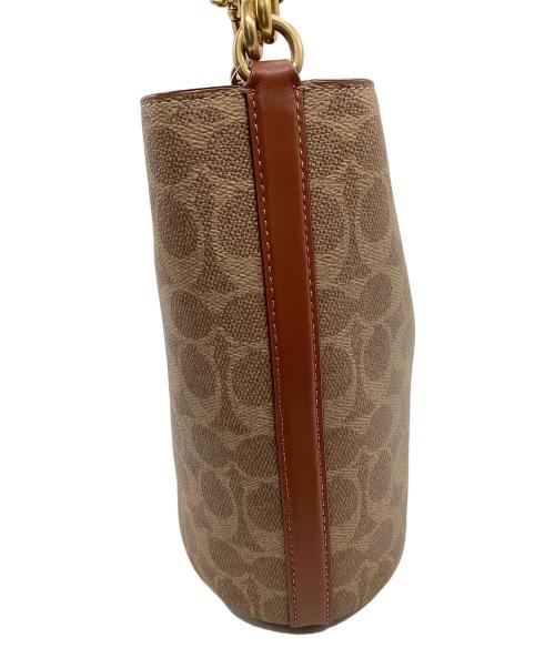 COACH（コーチ）COACH (コーチ) シグネチャー ショルダーバッグ ブラウンの古着・服飾アイテム