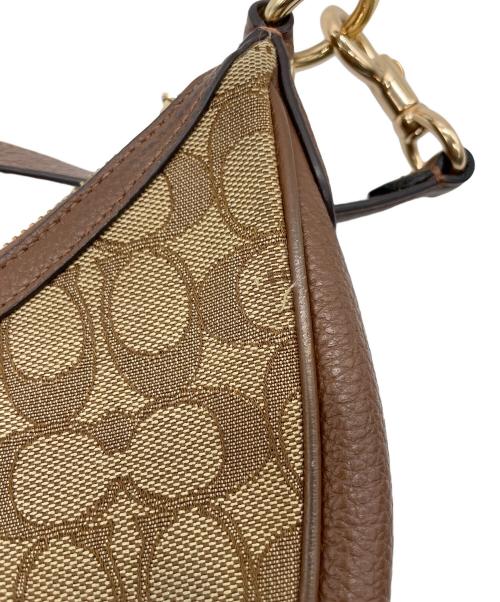 COACH（コーチ）COACH (コーチ) サドル マルチ アリア ショルダー バッグ・シグネチャー ブラウンの古着・服飾アイテム