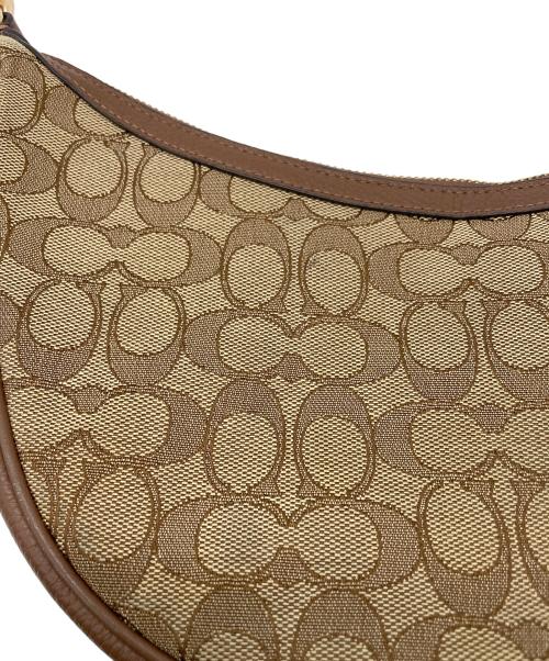 COACH（コーチ）COACH (コーチ) サドル マルチ アリア ショルダー バッグ・シグネチャー ブラウンの古着・服飾アイテム