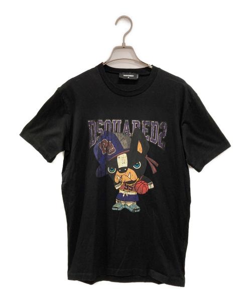 DSQUARED2（ディースクエアード）DSQUARED2 (ディースクエアード) 半袖カットソー ブラック サイズ:Mの古着・服飾アイテム