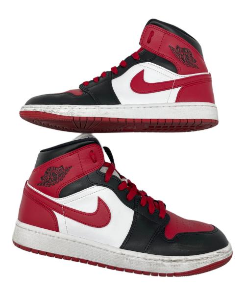 NIKE（ナイキ）NIKE (ナイキ) WMNS AIR JORDAN 1 MID レッド×ブラック サイズ:27.5の古着・服飾アイテム