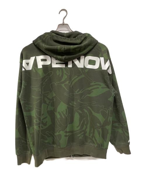 A BATHING APE（アベイシングエイプ）A BATHING APE (ア ベイシング エイプ) Moonface フーデッドジャケット グリーン サイズ:XXLの古着・服飾アイテム
