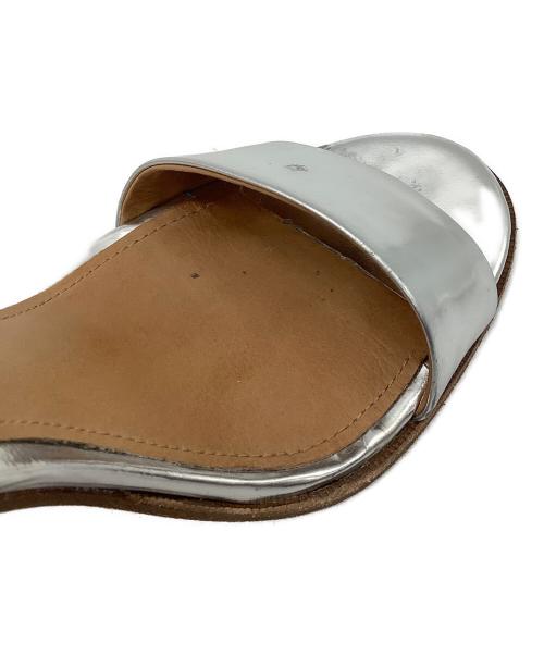 COACH（コーチ）COACH (コーチ) アンクルストラップサンダル シルバー×ブラウン サイズ:37.5の古着・服飾アイテム
