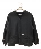 NEIGHBORHOODネイバーフッド）の古着「PLAIN SWEATCARDIGAN LS (プレーンスウェットカーディガン)」｜ブラック