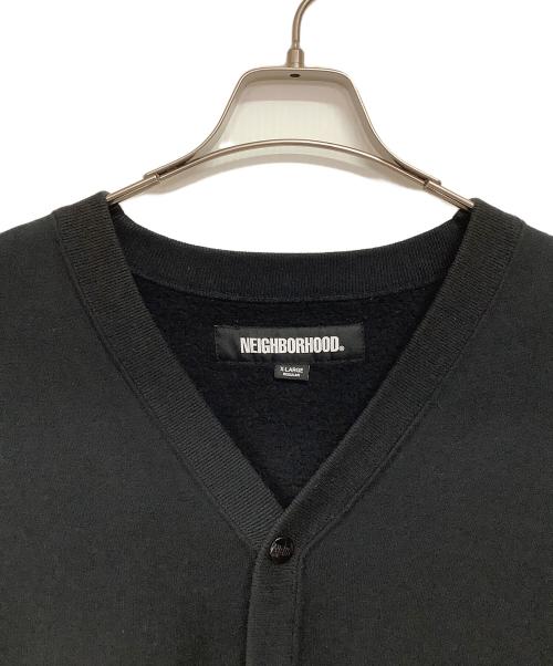 NEIGHBORHOOD（ネイバーフッド）NEIGHBORHOOD (ネイバーフッド) PLAIN SWEATCARDIGAN LS (プレーンスウェットカーディガン) ブラック サイズ:XLの古着・服飾アイテム