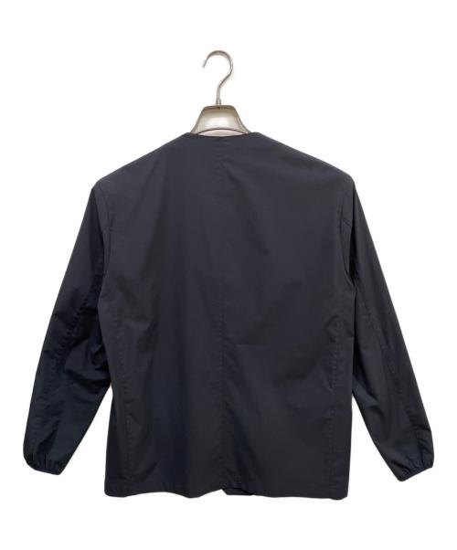 Eddie Bauer（エディーバウアー）Eddie Bauer (エディーバウアー) ノーカラージャケット ネイビー サイズ:Mの古着・服飾アイテム