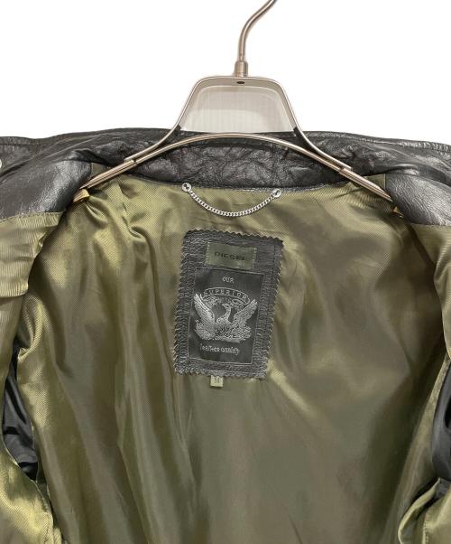 DIESEL（ディーゼル）DIESEL (ディーゼル) ライダースジャケット ブラック サイズ:Mの古着・服飾アイテム