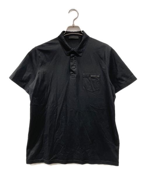 PRADA（プラダ）PRADA (プラダ) 半袖カットソー ブラック サイズ:Lの古着・服飾アイテム
