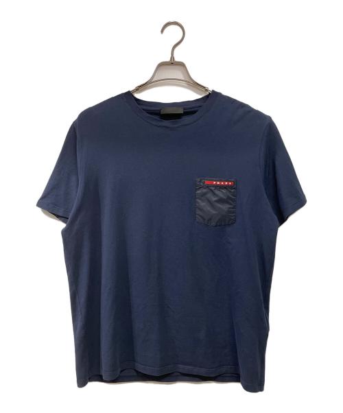 PRADA（プラダ）PRADA (プラダ) 半袖カットソー ネイビー サイズ:XLの古着・服飾アイテム