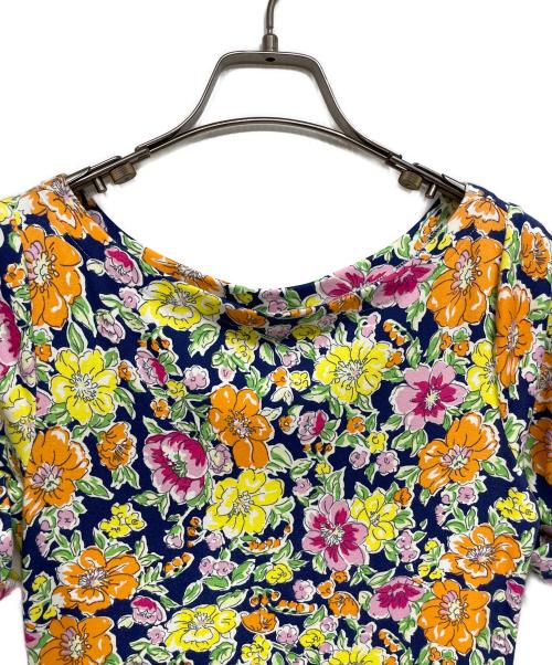 LAUREN RALPH LAUREN（ローレンラルフローレン）LAUREN RALPH LAUREN (ローレンラルフローレン) 花柄半袖ワンピース マルチカラー サイズ:Sの古着・服飾アイテム