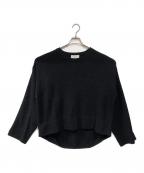 YOKEヨーク）の古着「7G OVERSIZED HALF CARDIGAN CREW NECK」｜ブラック