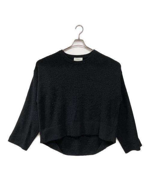 YOKE（ヨーク）YOKE (ヨーク) 7G OVERSIZED HALF CARDIGAN CREW NECK ブラック サイズ:Mの古着・服飾アイテム