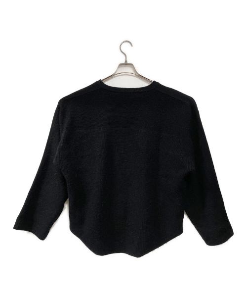 YOKE（ヨーク）YOKE (ヨーク) 7G OVERSIZED HALF CARDIGAN CREW NECK ブラック サイズ:Mの古着・服飾アイテム