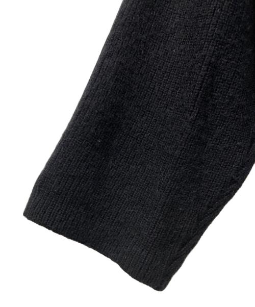 YOKE（ヨーク）YOKE (ヨーク) 7G OVERSIZED HALF CARDIGAN CREW NECK ブラック サイズ:Mの古着・服飾アイテム