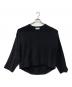 YOKE（ヨーク）の古着「7G OVERSIZED HALF CARDIGAN CREW NECK」｜ブラック