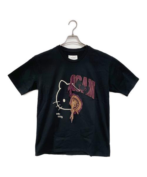 doublet（ダブレット）doublet (ダブレット) DOUBLE-FACED EMBROIDERY T-SHIRT ブラック サイズ:Mの古着・服飾アイテム