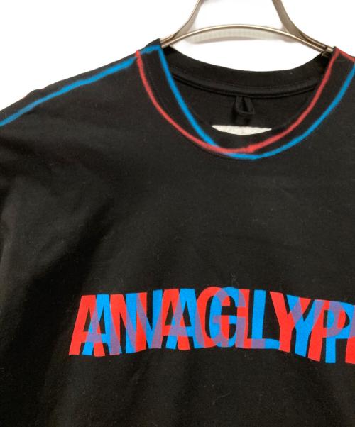 doublet（ダブレット）doublet (ダブレット) ANAGLYPH HAND-PAINTED T-SHIRT ブラック×レッド×ブルー サイズ:Mの古着・服飾アイテム