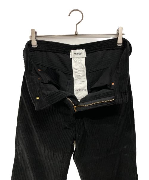 doublet（ダブレット）doublet (ダブレット) PATCHWORK CORDUROY PANTS ブラック サイズ:Mの古着・服飾アイテム