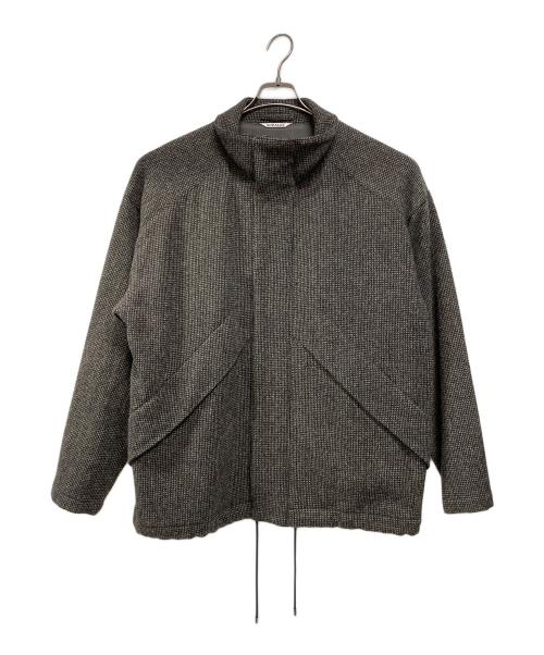 AURALEE（オーラリー）AURALEE (オーラリー) WOOLHAIRLINE LIGHT TWEED ZIP BLOUSON ブラック×ブラウン サイズ:４の古着・服飾アイテム