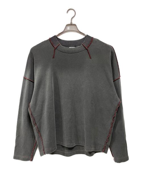 DIESEL（ディーゼル）DIESEL (ディーゼル) クルーネックスウェット グレー サイズ:Lの古着・服飾アイテム
