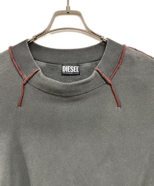 DIESEL（ディーゼル）DIESEL (ディーゼル) クルーネックスウェット グレー サイズ:Lの古着・服飾アイテム