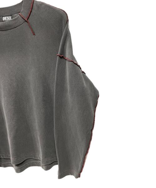 DIESEL（ディーゼル）DIESEL (ディーゼル) クルーネックスウェット グレー サイズ:Lの古着・服飾アイテム