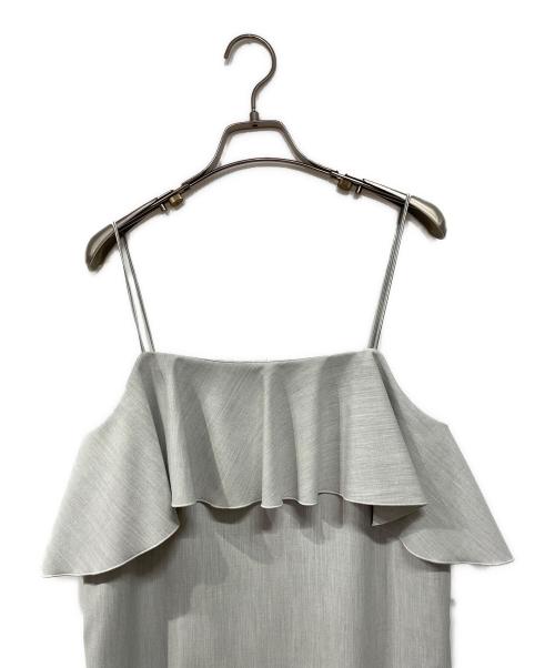 La boutique BonBon（ラブティックボンボン）La boutique BonBon (ラブティックボンボン) ラッフルキャミワンピース グレー サイズ:Fの古着・服飾アイテム
