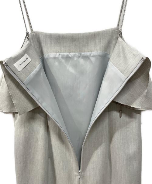 La boutique BonBon（ラブティックボンボン）La boutique BonBon (ラブティックボンボン) ラッフルキャミワンピース グレー サイズ:Fの古着・服飾アイテム