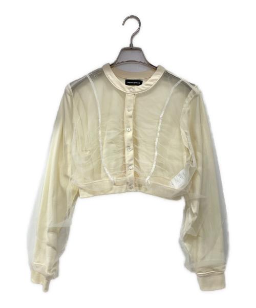 MAISON SPECIAL（メゾンスペシャル）MAISON SPECIAL (メゾンスペシャル) 薄手カーディガン アイボリー サイズ:FREEの古着・服飾アイテム