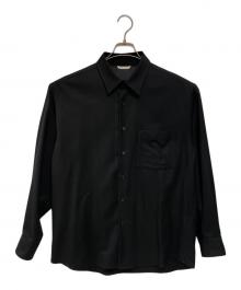 AURALEE（オーラリー）の古着「SUPER LIGHT WOOL SHIRTS 」｜ブラック