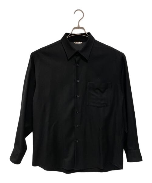 AURALEE（オーラリー）AURALEE (オーラリー) SUPER LIGHT WOOL SHIRTS  ブラック サイズ:SIZE 4の古着・服飾アイテム