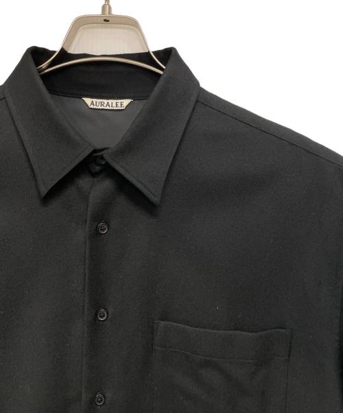 AURALEE（オーラリー）AURALEE (オーラリー) SUPER LIGHT WOOL SHIRTS  ブラック サイズ:SIZE 4の古着・服飾アイテム