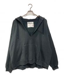 DAIRIKU（ダイリク）の古着「ダメージ加工 プルオーバーパーカー」｜ブラック