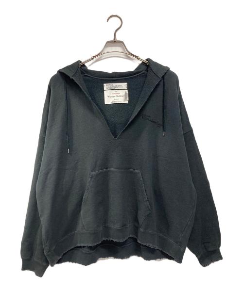 DAIRIKU（ダイリク）DAIRIKU (ダイリク) ダメージ加工 プルオーバーパーカー ブラック サイズ:Mの古着・服飾アイテム