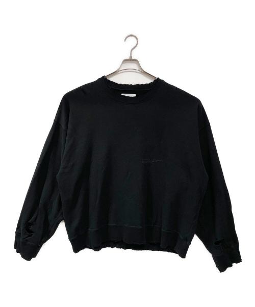 stein（シュタイン）stein (シュタイン) DOUBLE PATTERN REBUILD SWEAT LS ブラック サイズ:Mの古着・服飾アイテム
