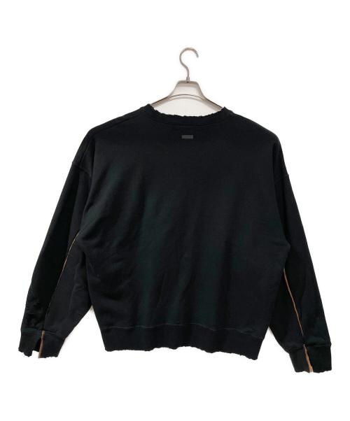 stein（シュタイン）stein (シュタイン) DOUBLE PATTERN REBUILD SWEAT LS ブラック サイズ:Mの古着・服飾アイテム
