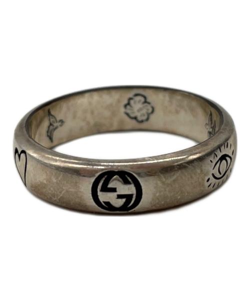 GUCCI（グッチ）GUCCI (グッチ) BLIND FOR LOVE シルバーリング サイズ:16の古着・服飾アイテム
