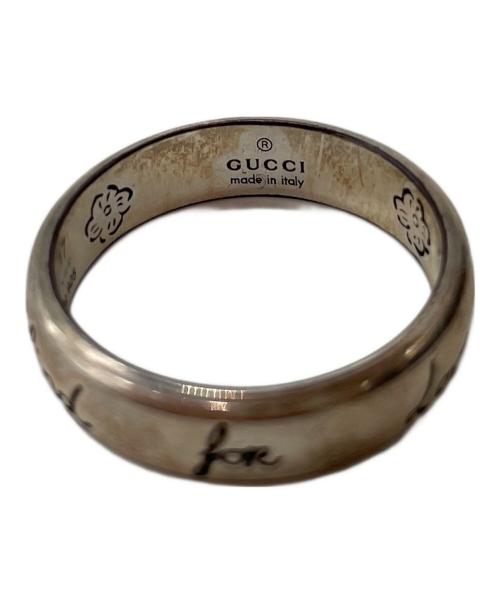GUCCI（グッチ）GUCCI (グッチ) BLIND FOR LOVE シルバーリング サイズ:16の古着・服飾アイテム