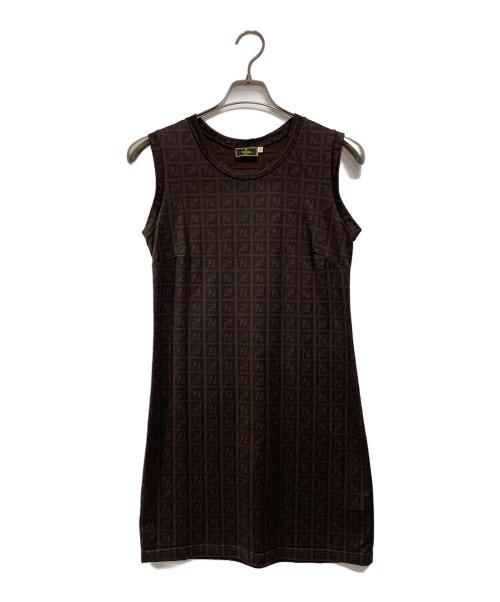 FENDI（フェンディ）FENDI (フェンディ) ノースリーブワンピース ブラウン サイズ:Mの古着・服飾アイテム