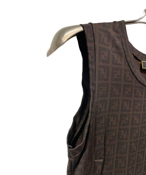 FENDI（フェンディ）FENDI (フェンディ) ノースリーブワンピース ブラウン サイズ:Mの古着・服飾アイテム