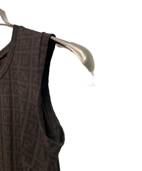 FENDI（フェンディ）FENDI (フェンディ) ノースリーブワンピース ブラウン サイズ:Mの古着・服飾アイテム