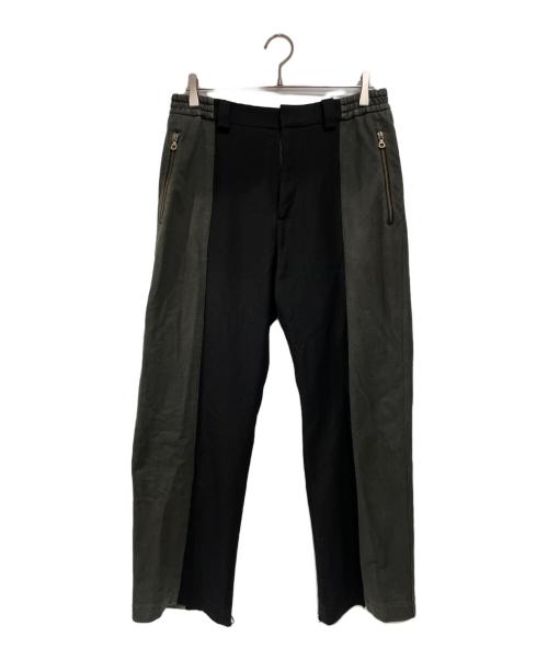 DIESEL（ディーゼル）DIESEL (ディーゼル) 切替パンツ ブラック×グレー サイズ:W50の古着・服飾アイテム