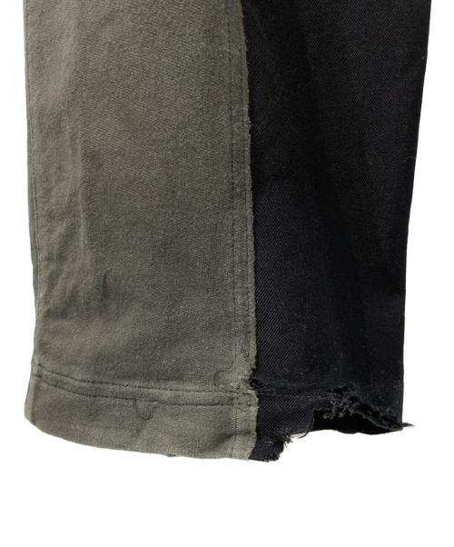 DIESEL（ディーゼル）DIESEL (ディーゼル) 切替パンツ ブラック×グレー サイズ:W50の古着・服飾アイテム