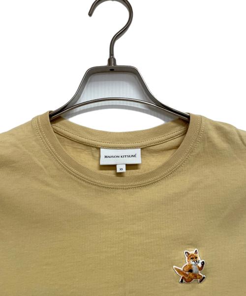 maison kitsune（メゾンキツネ）maison kitsune (メゾンキツネ) 半袖カットソー ベージュ サイズ:XSの古着・服飾アイテム
