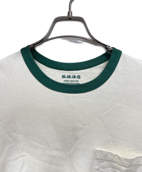 BlackEyePatch（ブラックアイパッチ）BlackEyePatch (ブラックアイパッチ) 半袖カットソー アイボリー×グリーン サイズ:extra　largeの古着・服飾アイテム