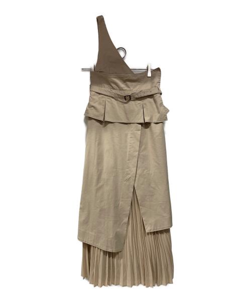 Snidel（スナイデル）Snidel (スナイデル) ワンショルダースカート ベージュの古着・服飾アイテム