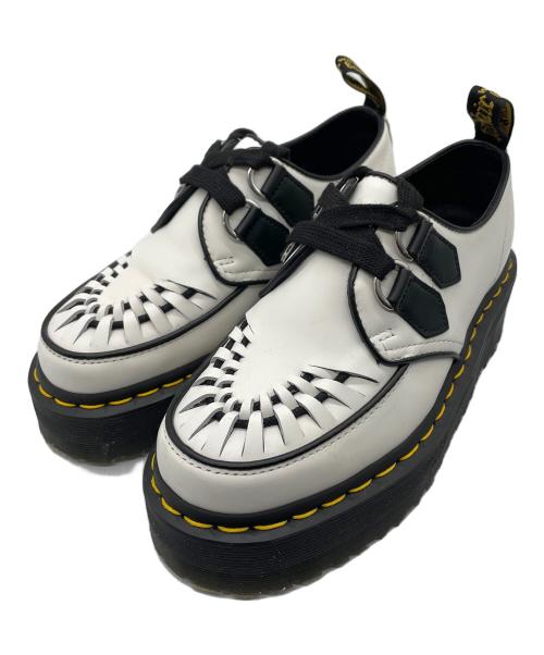 Dr.Martens（ドクターマーチン）Dr.Martens (ドクターマーチン) SIDNEY2ホール シューズ ホワイト×ブラック サイズ:UK 3の古着・服飾アイテム