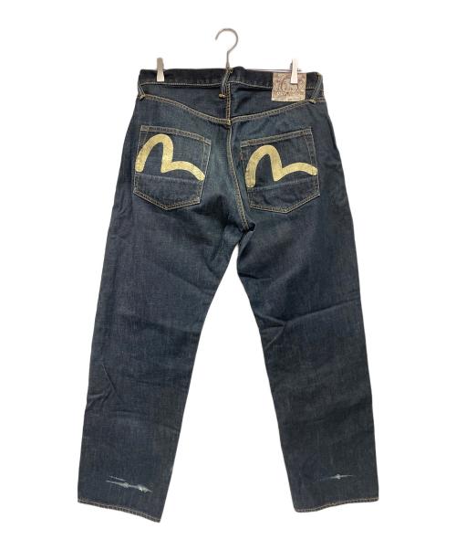 EVISU（エヴィス）EVISU (エヴィス) カモメ ペイント デニムパンツ ネイビー サイズ: W38×L35の古着・服飾アイテム