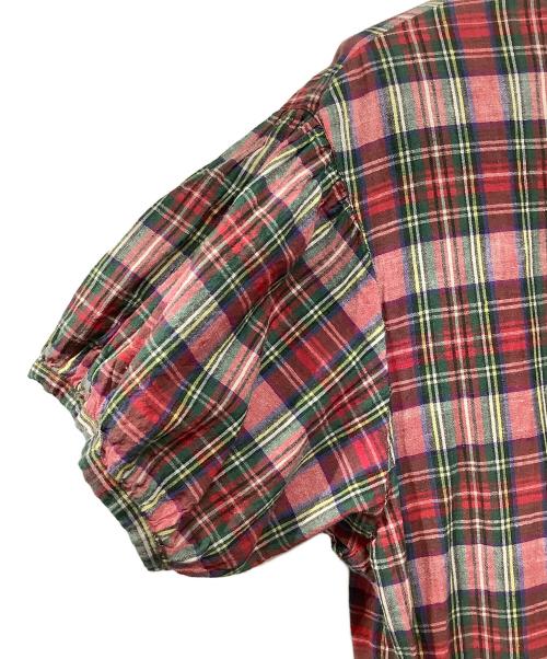 PINK HOUSE（ピンクハウス）PINK HOUSE (ピンクハウス) パフスリーブチェックワンピース レッド サイズ:記載なしの古着・服飾アイテム
