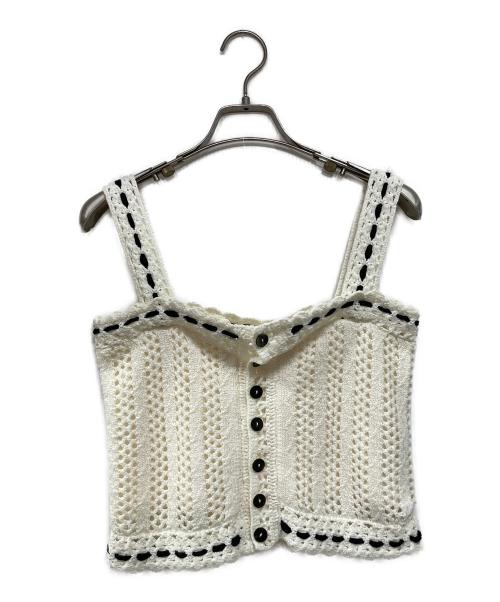 HER LIP TO（ハーリップトゥ）Her lip to (ハーリップトゥ) マーメイドクロシェセットアップ ホワイト サイズ:FREEの古着・服飾アイテム